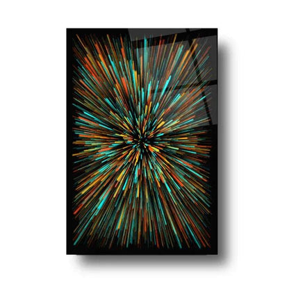 Firework Glass Wall Art - LUXARTDECO