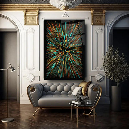 Firework Glass Wall Art - LUXARTDECO