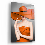 Tableau mural en verre « Fille élégante »