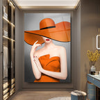 Tableau mural en verre « Fille élégante »