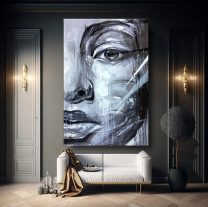 Art Face Glass Wall Art - LUXARTDECO