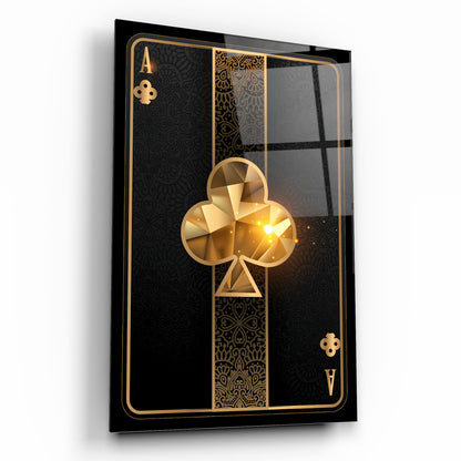 Playing Card Ace Glass Wall Art II