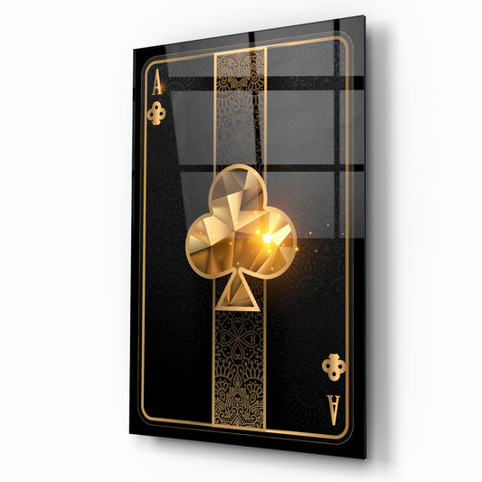 Asso Carta da Gioco in Vetro Temperato