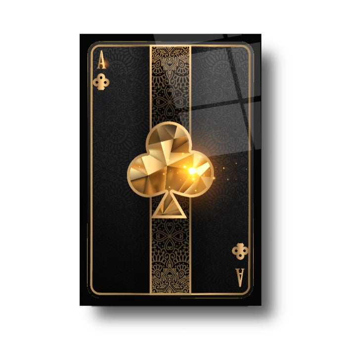Playing Card Ace Glass Wall Art II