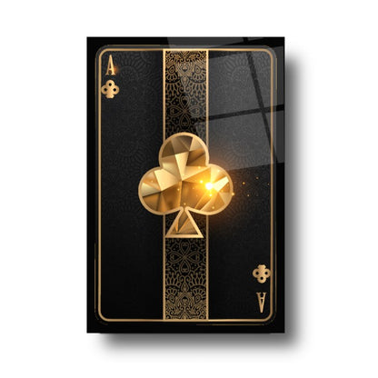 Playing Card Ace Glass Wall Art II
