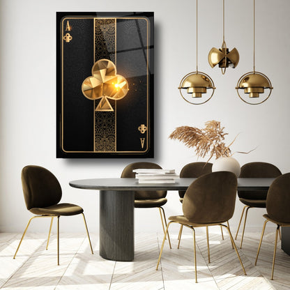 Playing Card Ace Glass Wall Art II