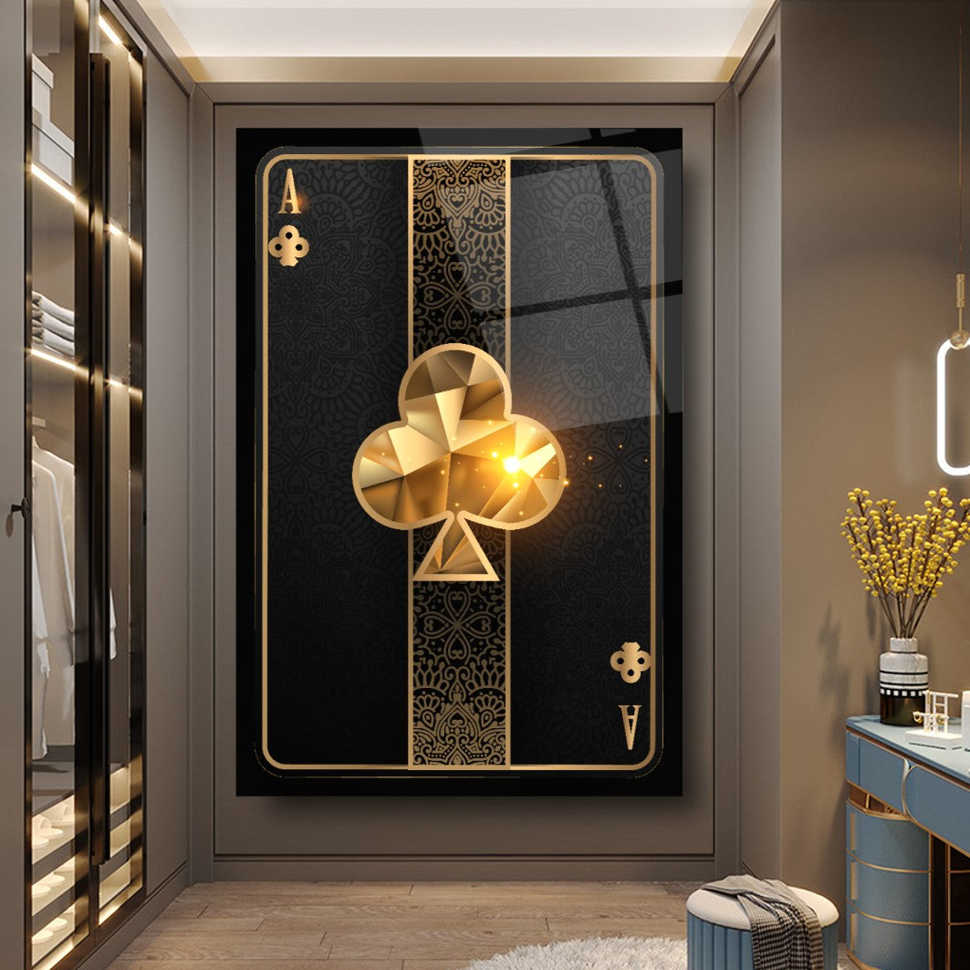 Playing Card Ace Glass Wall Art II