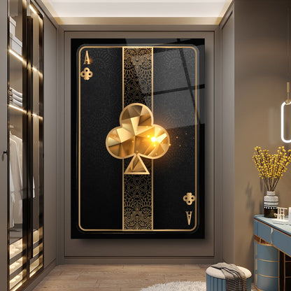 Playing Card Ace Glass Wall Art II