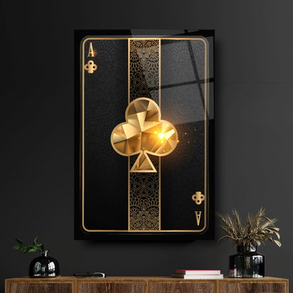 Playing Card Ace Glass Wall Art II