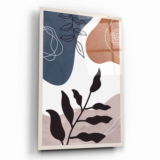 Abstract Leaves 2 Glass Wall Art