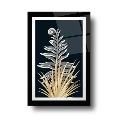 Leaves Glass Wall Art - LUXARTDECO