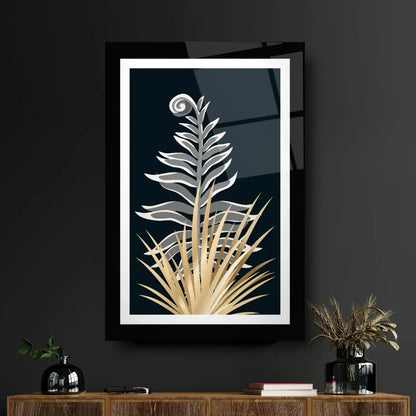 Leaves Glass Wall Art - LUXARTDECO