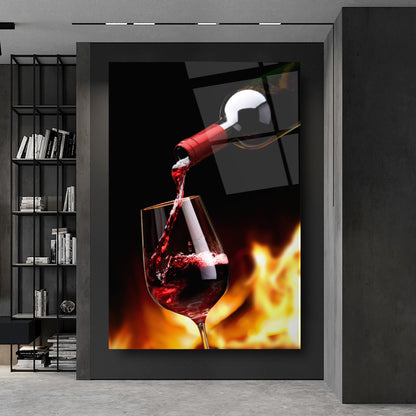 Red Wine Glass Wall Art