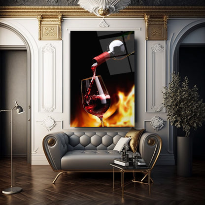 Red Wine Glass Wall Art