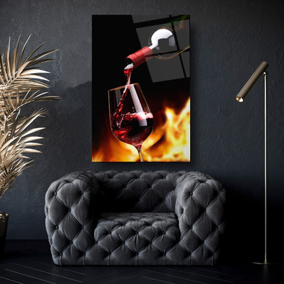 Red Wine Glass Wall Art