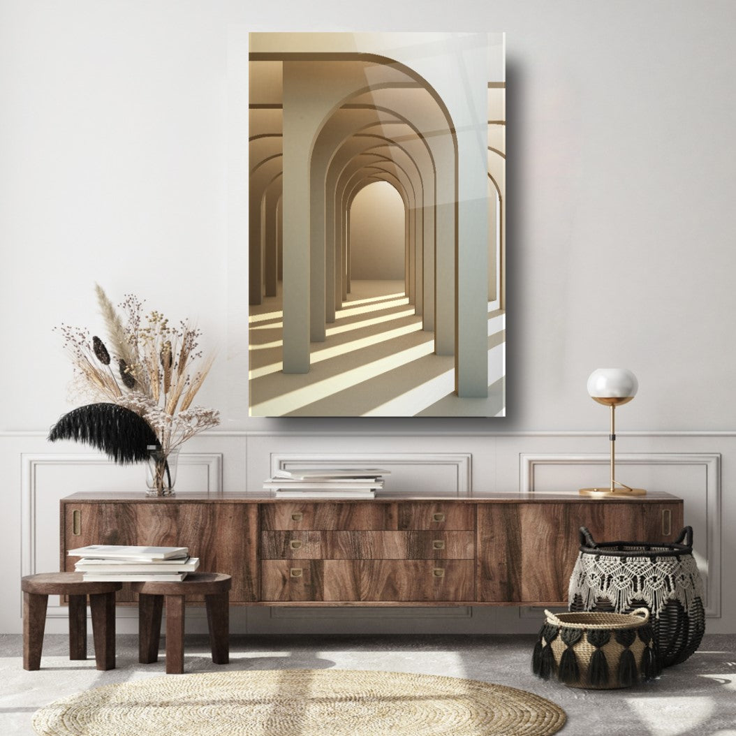 Tunnel ad Arco 3D in Vetro Temperato