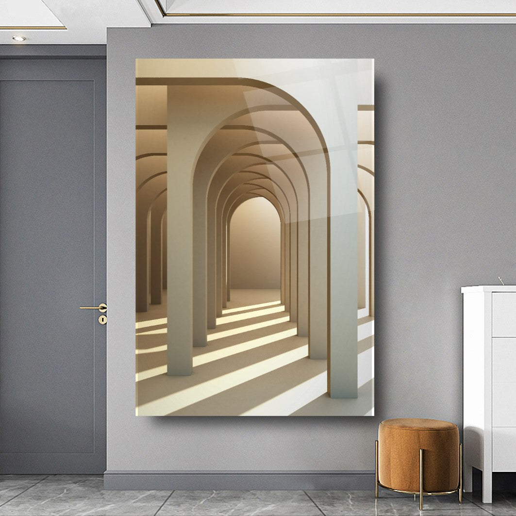 Tunnel ad Arco 3D in Vetro Temperato