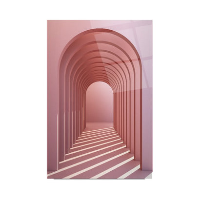3D Arc Tunnel Glass Wall Art