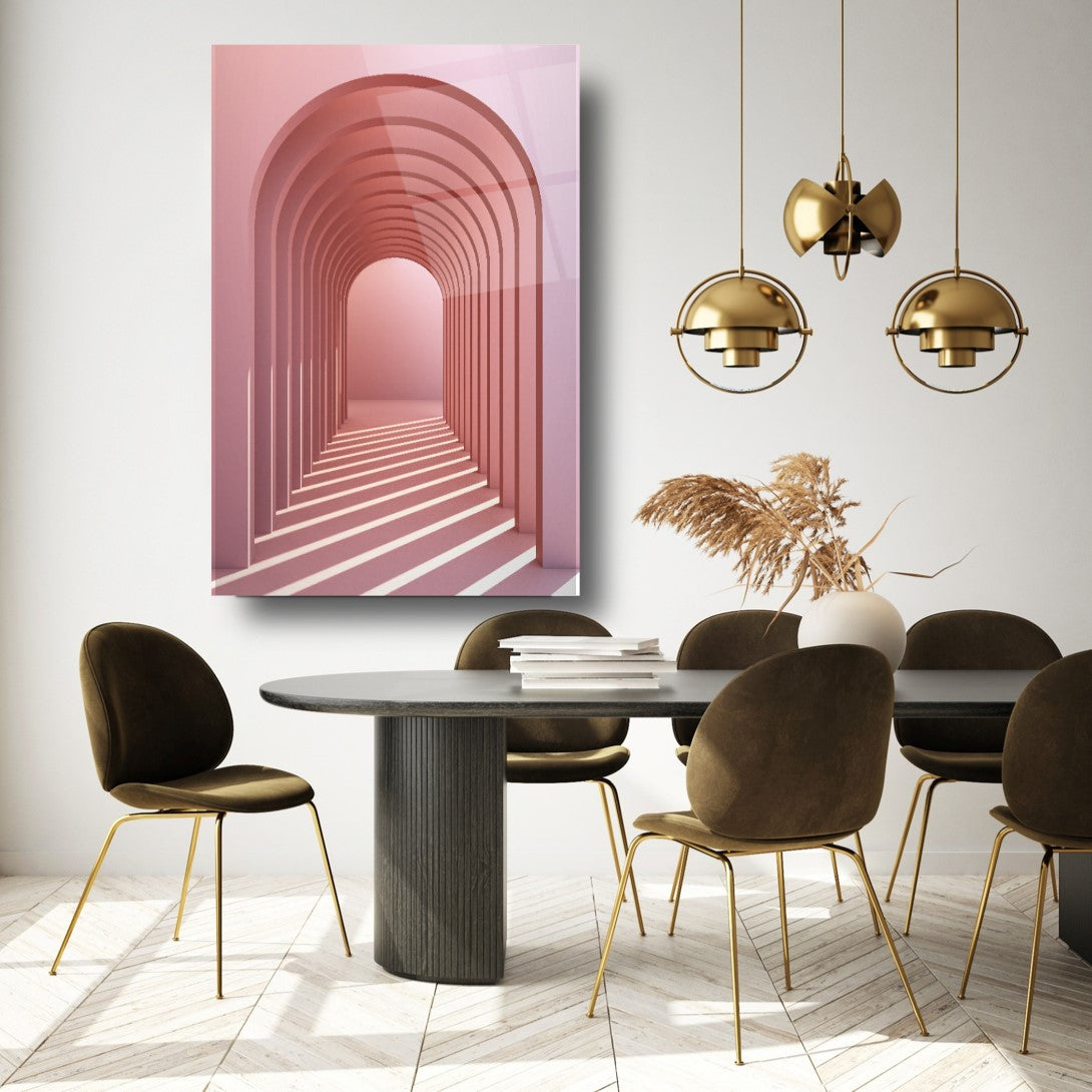 3D Arc Tunnel Glass Wall Art