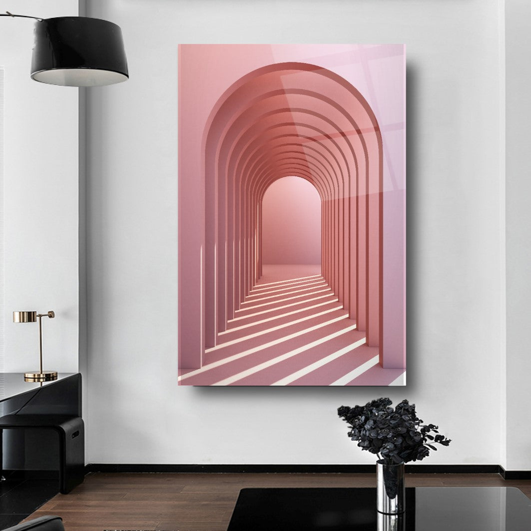 3D Arc Tunnel Glass Wall Art
