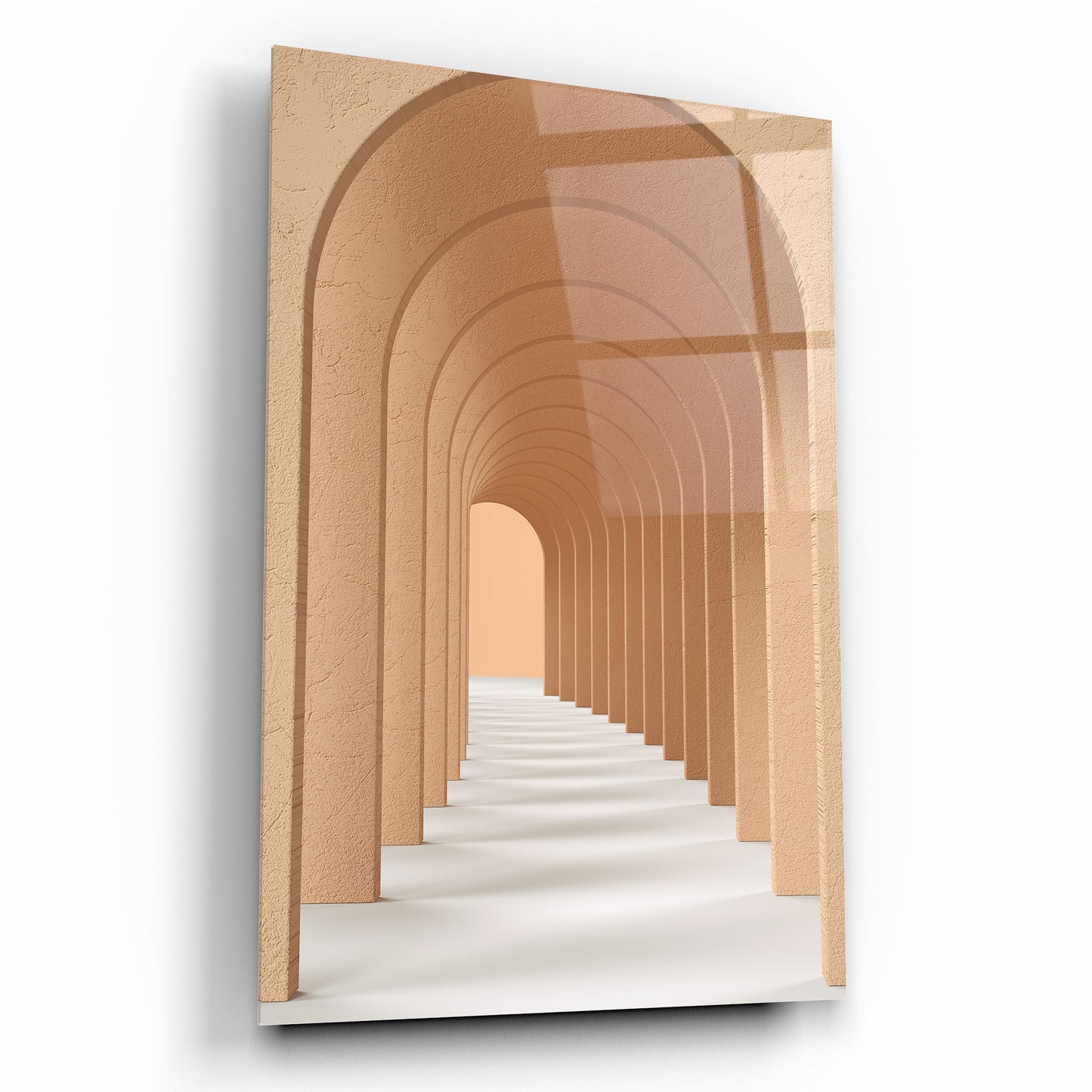 3D Tunnel ad Arco Quadro in Vetro Temperato