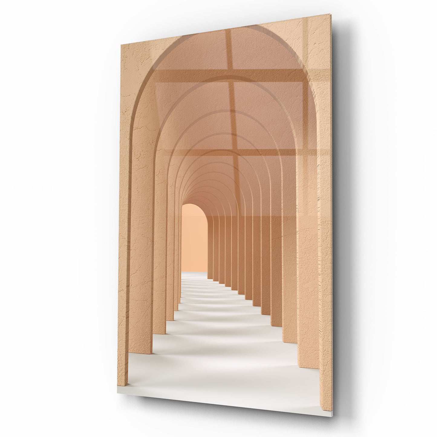 3D Tunnel ad Arco Quadro in Vetro Temperato