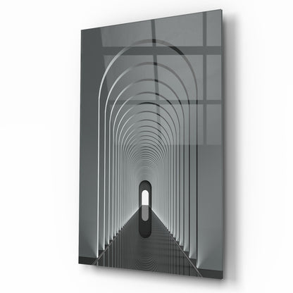 Corridoio ad Arco 3D Quadro in Vetro Temperato