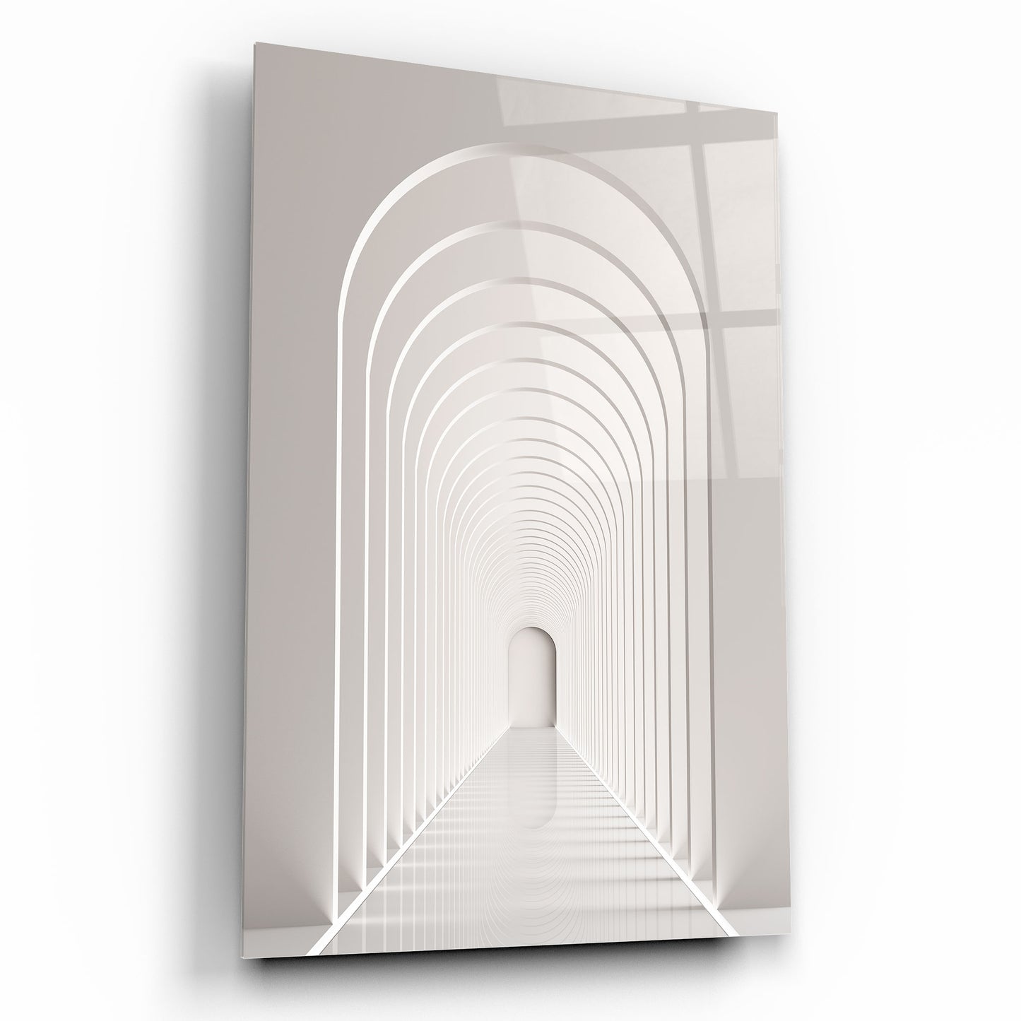3D Arc Hallway Glass Wall Art
