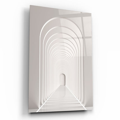 3D Arc Hallway Glass Wall Art