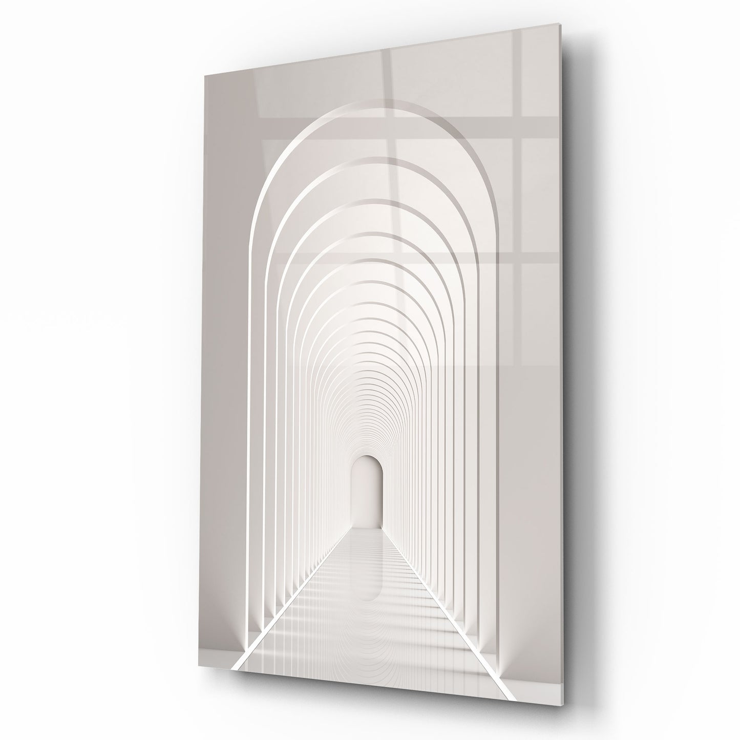 3D Arc Hallway Glass Wall Art
