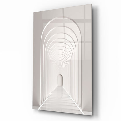 3D Arc Hallway Glass Wall Art