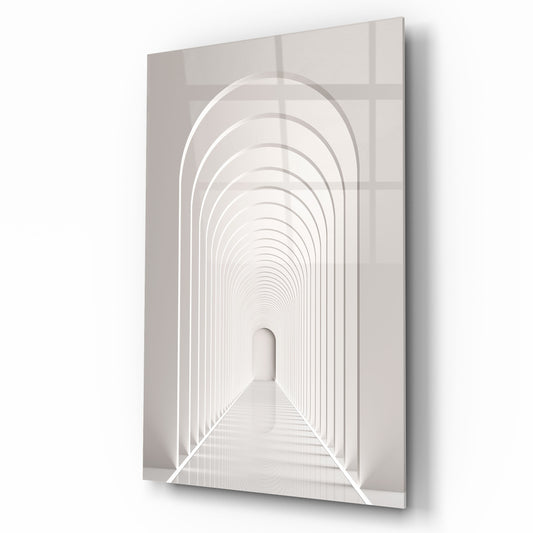 Couloir en 3D Tableau en Verre Trempé