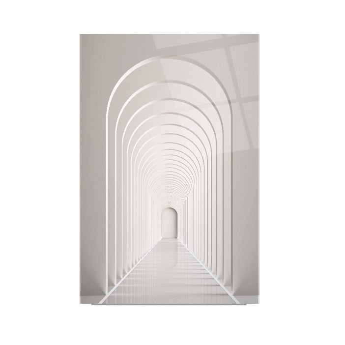 3D Arc Hallway Glass Wall Art