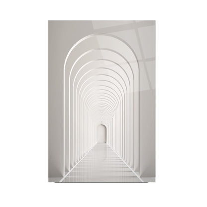 3D Arc Hallway Glass Wall Art