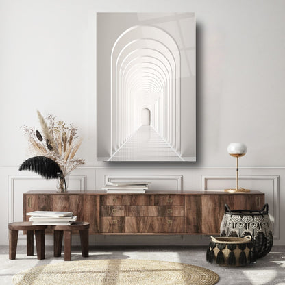 3D Arc Hallway Glass Wall Art