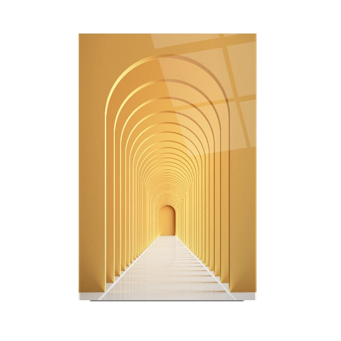 Corridoio ad Arco 3D Quadro in Vetro Temperato