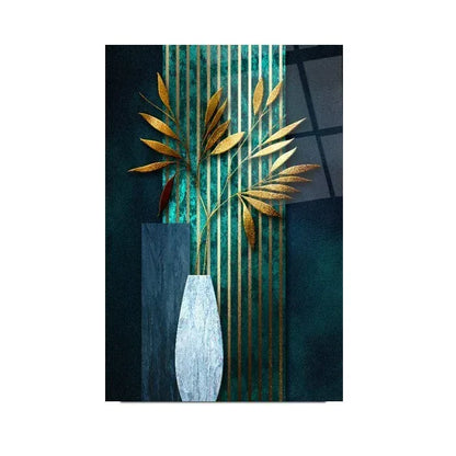 Elegant Vase Glass Wall Art - LUXARTDECO