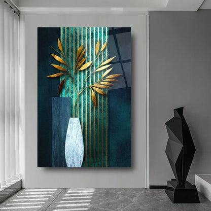 Elegant Vase Glass Wall Art - LUXARTDECO