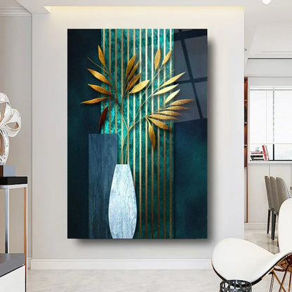 Elegant Vase Glass Wall Art - LUXARTDECO