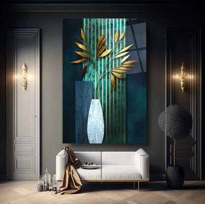Elegant Vase Glass Wall Art - LUXARTDECO