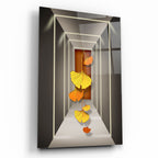 Floral Corridor Glass Wall Art