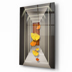 Floral Corridor Glass Wall Art