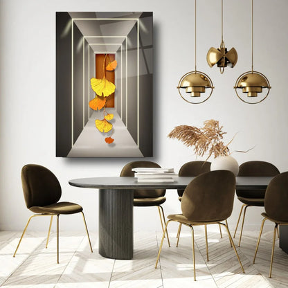 Floral Corridor Glass Wall Art - LUXARTDECO