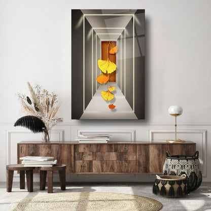 Floral Corridor Glass Wall Art - LUXARTDECO
