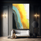 Art mural abstrait en verre 