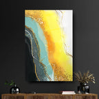 Art mural abstrait en verre 