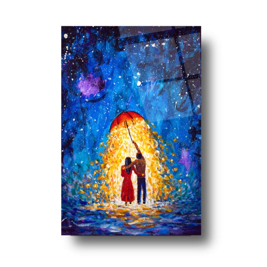 Art mural en verre pour couple