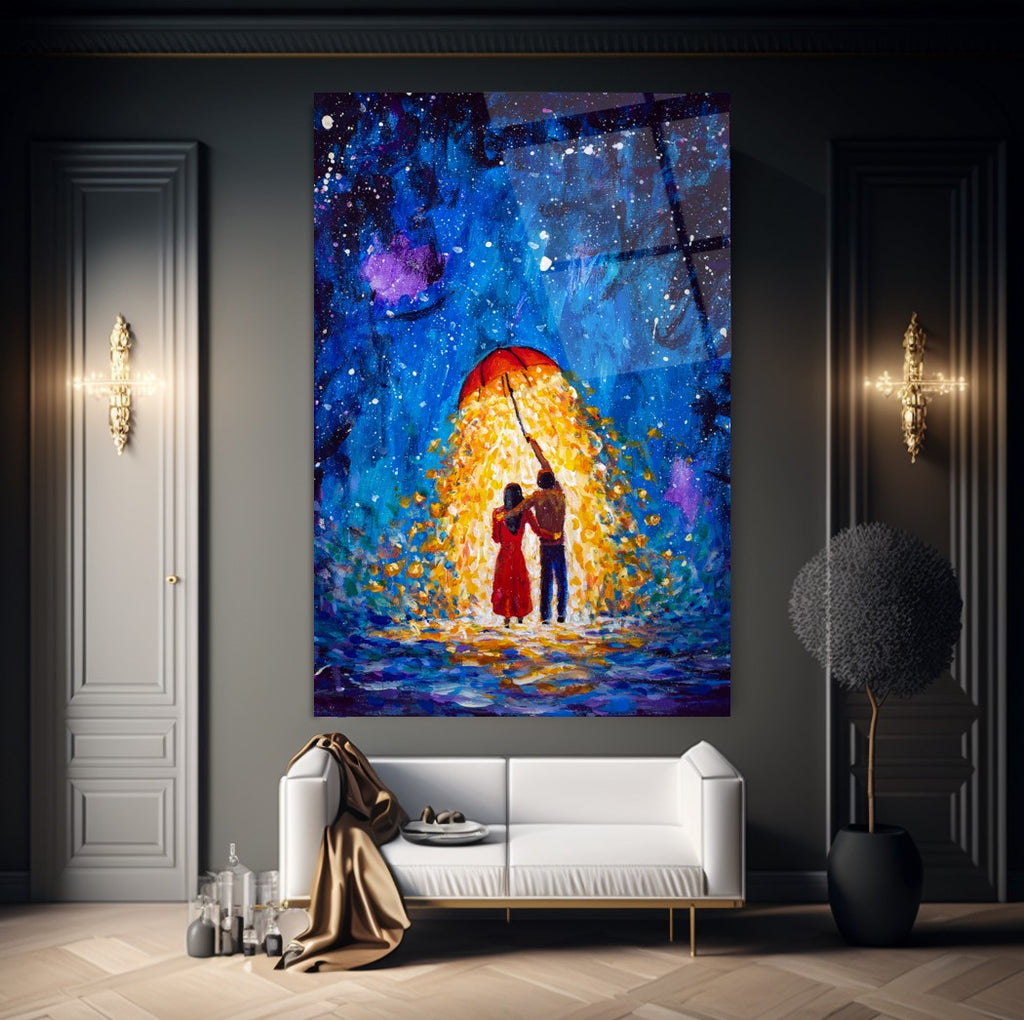 Couple Glass Wall Art