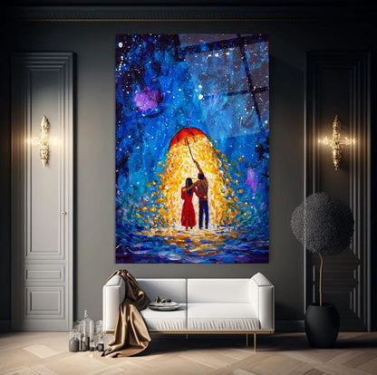 Romantic Couple Glass Wall Art - LUXARTDECO