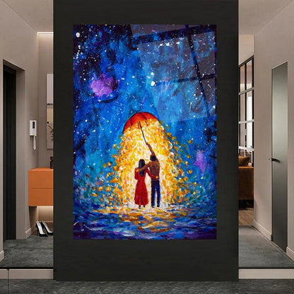 Romantic Couple Glass Wall Art - LUXARTDECO
